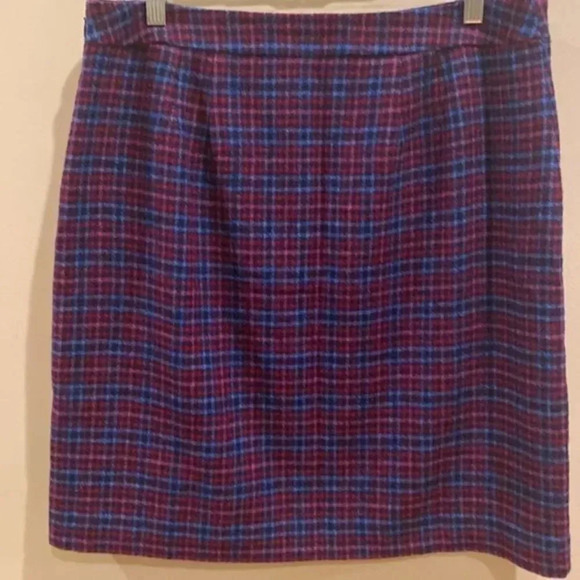 Talbots FAUX WRAP A-LINE SKIRT - PLAID - Picture 7 of 7